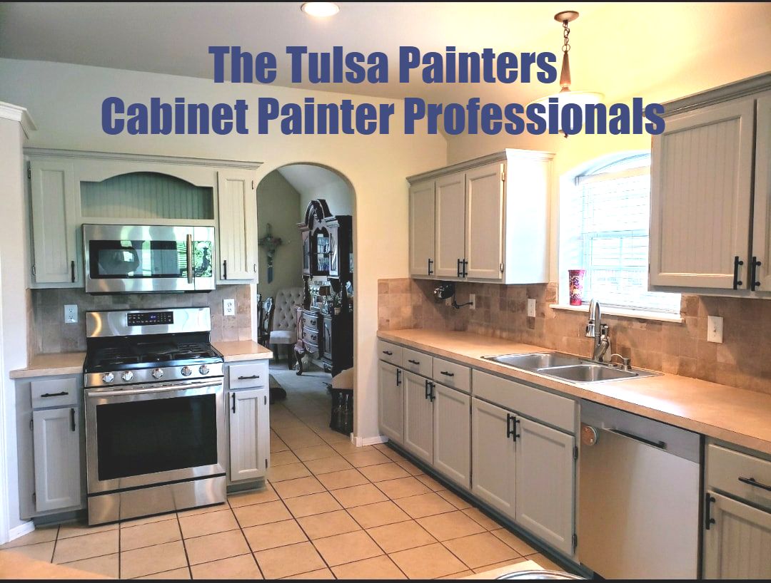 Kitchen Cabinet Painters Tulsa Cabinet Painting The Tulsa Painters Interior Exterior House Painting